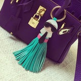 Cute Karlito Leather Bag Charm - 10 Colors Available!