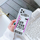 Paraíba Series - World Cities Plane Ticket Cases for iPhone