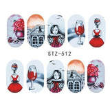 Special Set #5 -12 Sheets Per Pack | Cute Animals And Flora Theme Nail Art Decals